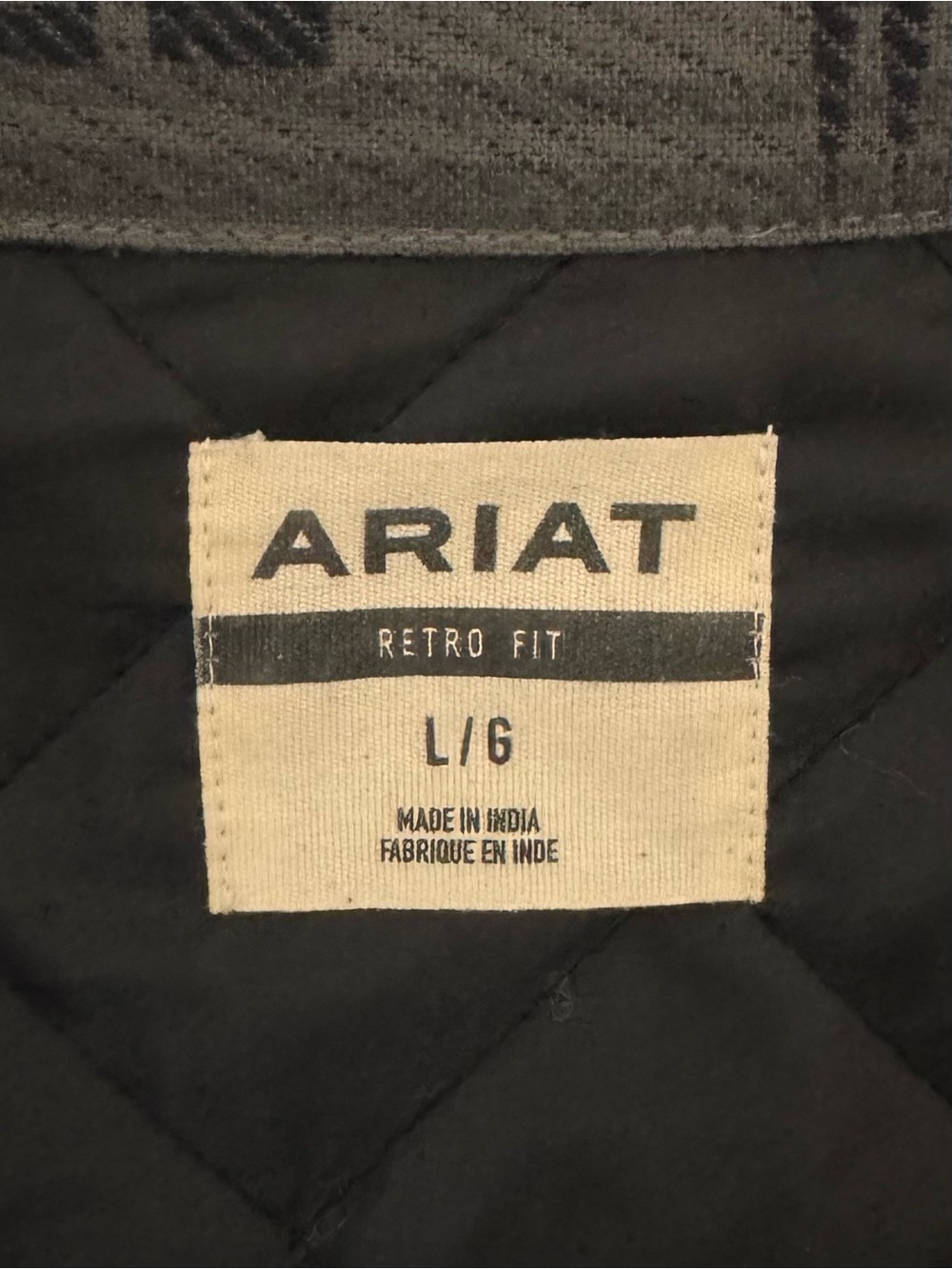 Ariat Men's Aztec-Print Tan and Black Shirt Jacket Size L - Picture 6 of 7